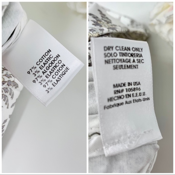 SOLD Worth New York Floral Printed Button Do - Picture 7 of 8